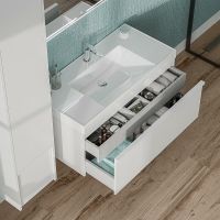 Товар: Тумба под раковину Kerama Marazzi Modula 100 MO.100.1+1\WHT подвесная Белая глянцевая арт-MO.100.1+1\WHT - фото 2 Тумба под раковину Kerama Marazzi Modula 100 MO.100.1+1\WHT подвесная Белая глянцевая арт-MO.100.1+1\WHT — фото 2, Тумбы под раковину