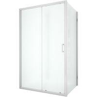 Душевой уголок New Trendy New Varia Chrome 100х80 профиль Хром стекло прозрачное арт-D-0189A/D-0104B — фото 1, Прямоугольные душевые уголки