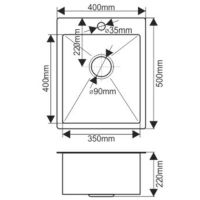 Кухонная мойка Fabia 40х50 Графит арт-40503G — фото 4, Кухонные мойки
