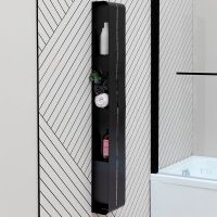 Металлическая полка Aquanet Магнум 20х130 Черная матовая арт-302228 — фото 4, Полки для ванной и душа