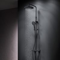 Товар: Душевая система AM.PM Like с термостатом Черная матовая арт-F0780422 - фото 9 Душевая система AM.PM Like с термостатом Черная матовая арт-F0780422 — фото 9, Душевые стойки