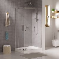 Душевой уголок Grossman Cosmo 120х90 R профиль Хром стекло прозрачное арт-GR-1120R — фото 1, Прямоугольные душевые уголки