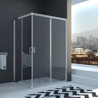 Душевой уголок Veconi Rovigo RV-10 100x80 профиль Хром стекло прозрачное арт-RV10-10080-01-C5 — фото 1, Прямоугольные душевые уголки