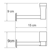 Держатель для туалетной бумаги WasserKRAFT Abens Черный матовый арт-K-3296 — фото 4, Держатели туалетной бумаги