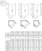 Душевая дверь Jacob Delafon Contra 120 профиль Хром стекло прозрачное арт-E22T121-GA — фото 6, Распашные душевые двери