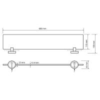 Товар: Стеклянная полка Bemeta Omega Хром арт-104102042 - фото 2 Стеклянная полка Bemeta Omega Хром арт-104102042 — фото 2, Полки для ванной и душа