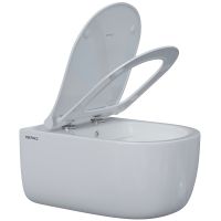 Комплект унитаза Berges Ego XL Rimless с инсталляцией Atom Line с сиденьем Микролифт и Черной SoftTouch клавишей смыва арт-043357 — фото 3, Комплекты унитаз + инсталляция