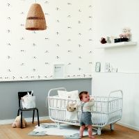 Бордюр детский Casadeco Rose Nino Винил на флизелине (0,11*5) Серый, Животные арт-85579228 — фото 3, Обои для стен