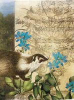 Фреска Ortograf Животные 7090 Фактура бархат FX Флизелин (2*2,7) Коричневый/Зеленый/Голубой, Животные/Цветы/Абстракция арт-7090 (бархат FX) — фото 2, Фрески