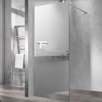 Душевая перегородка Vincea Walk-In 100 профиль Хром стекло зеркальное арт-VSW-1H100MR — фото 1, Душевые перегородки