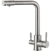 Смеситель для кухни ZorG Steel Hammer Нержавеющая сталь арт-SH 801 INOX — фото 1, Смесители для кухни