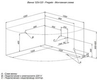 Товар: Акриловая ванна Aquanet Fregate 120x120 без гидромассажа арт-205488 - фото 5 Акриловая ванна Aquanet Fregate 120x120 без гидромассажа арт-205488 — фото 5, Акриловые ванны