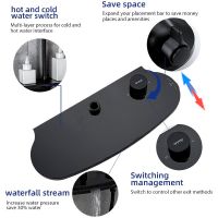 Душевая система Gappo Черная матовая арт-G2495-86 — фото 2, Душевые стойки