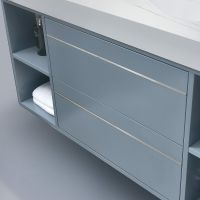 Тумба с раковиной Orans BC-1129 120 подвесная Matt sky blue арт-11291200 — фото 6, Тумбы с раковиной