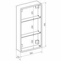 Товар: Зеркальный шкаф Континент Elliott LED 40 L с подсветкой Белый арт-МВК058 - фото 13 Зеркальный шкаф Континент Elliott LED 40 L с подсветкой Белый арт-МВК058 — фото 13, Зеркальные шкафы в ванную