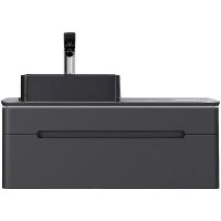 Тумба под раковину Jorno Shine 100 подвесная Антрацит арт-Shi.01.100/P/A — фото 1, Тумбы под раковину