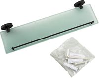 Стеклянная полка Frap F302 Черная матовая арт-F30207 — фото 8, Полки для ванной и душа