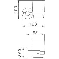 Стакан для зубных щеток Frap F302 Черный матовый арт-F30206 — фото 6, Стаканы для зубных щеток