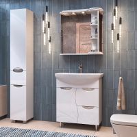 Зеркало со шкафом Vigo Callao 70 с подсветкой Белое арт-zsh.CAL.70.El — фото 3, Зеркальные шкафы в ванную