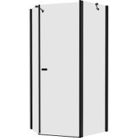 Душевой уголок New Trendy New Soleo Black 100х80 R профиль Черный стекло прозрачное арт-K-0615 — фото 1, Душевые уголки трапеция