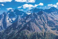 Фреска Ortograf Горы 30916 Фактура флок FLK Флизелин (4*2,7) Коричневый/Синий, Горы/Пейзаж/Природа арт-30916 (флок FLK) — фото 2, Фрески