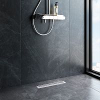 Душевой лоток AM.PM MasterFlow 40 с решеткой Хром матовый Cut Gradient арт-W01SC-P11-040-01SB — фото 9, Душевые лотки