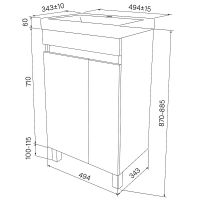 Тумба с раковиной Iddis Zodiac 50 Белая арт-ZOD5CDFi95K — фото 6, Тумбы с раковиной