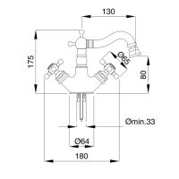 Смеситель для биде Migliore Arcadia Золото арт-18393 — фото 3, Смесители для биде