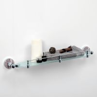 Стеклянная полка WasserKRAFT Regen Хром арт-K-6944 — фото 2, Полки для ванной и душа