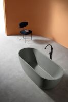 Ванна из искусственного камня Abber Frankfurt 170x75 Светло-серая матовая без гидромассажа арт-AM9941MLG — фото 4, Ванны из искусственного камня