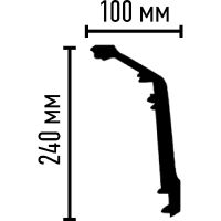 Карниз Decomaster 2400x240x100 мм арт-95142 — фото 2, Карнизы