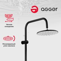 Товар: Душевая система Agger Черная арт-A0293544 - фото 2 Душевая система Agger Черная арт-A0293544 — фото 2, Душевые стойки