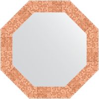 Зеркало Evoform Octagon 57х57 в багетной раме - Соты медь 70 мм арт-BY 7306 — фото 1, Зеркала в ванную комнату