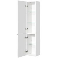 Шкаф пенал Aquaton Беверли 34 L подвесной Белый глянец арт-1A235403BV01L — фото 2, Пеналы для ванной комнаты