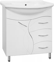 Тумба под раковину Style Line Амелия 75 Белый глянец арт-ЛС-00002281 — фото 1, Тумбы под раковину