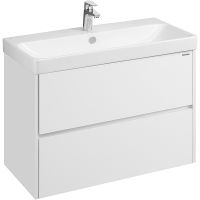 Тумба с раковиной Aquaton Сканди 90 подвесная Белая арт-1A2519K0SD010 — фото 1, Тумбы с раковиной