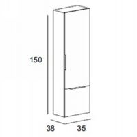 Шкаф пенал Cezares Premium 35 подвесной Grigio nuvola арт-55504 — фото 4, Пеналы для ванной комнаты