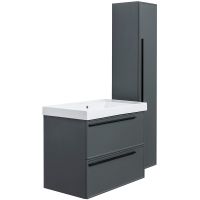 Тумба под раковину La Fenice Elba 80 подвесная Серая матовая арт-FNC-01-ELB-G-80-2 — фото 5, Тумбы под раковину