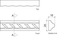 Молдинг Европласт 2000x26x16 мм арт-1.51.353 — фото 3, Молдинги