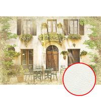 Фреска Ortograf Городской пейзаж 4117 Фактура флок FLK Флизелин (4*2,7) Бежевый/Зеленый/Коричневый, Город/Деревья арт-4117 (флок FLK) — фото 1, Фрески