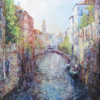 Фреска Ortograf Венеция 8042 Фактура бархат FX Флизелин (2,7*2,7) Разноцветный/Синий, Город/Живопись арт-8042 (бархат FX) — фото 2, Фрески