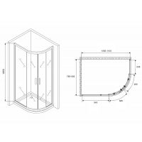 Товар: Душевой уголок Abber Schwarzer Diamant 110x80 профиль Хром стекло матовое арт-AG01118M - фото 5 Душевой уголок Abber Schwarzer Diamant 110x80 профиль Хром стекло матовое арт-AG01118M — фото 5, Асимметричные душевые уголки