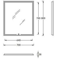 Зеркало Kerama Marazzi Mio 70 MIO.mi.70\WHT с подсветкой с сенсорным выключателем и диммером арт-MIO.mi.70\WHT — фото 4, Зеркала в ванную комнату