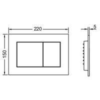Клавиша смыва Tece Now Белая арт-9240400 — фото 2, Кнопки смыва