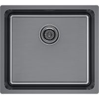 Кухонная мойка Paulmark Yuni 49 Uni Вороненная сталь арт-YU49-GM — фото 1, Кухонные мойки