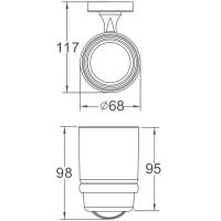 Стакан для зубных щеток Haiba Хром арт-HB1906-1 — фото 2, Стаканы для зубных щеток