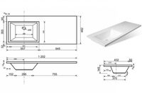 Раковина Эстет Даллас 120 L с местом под стиральную машину Белая арт-ФР-00001490 — фото 5, Раковины на стиральную машину