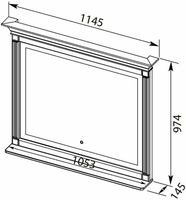 Зеркало Aquanet Селена 120 с подсветкой с сенсорным выключателем арт-201648 — фото 5, Зеркала в ванную комнату