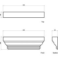 Капитель Европласт 80x180x602 мм арт-1.21.005 — фото 2, Колонны