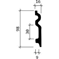 Плинтус Европласт 2000x98x16 мм арт-6.53.109 — фото 2, Плинтуса напольные